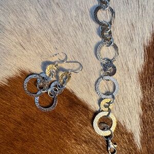 Discontinued Lia Sophia Silver Circle Jewelry Set